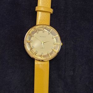 Wrist Watch with Patent Leather Strap